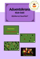Vorschau - Präsentationen/Tafelbilder - Klick-Dalli (Bilderrätsel) zum Adventskranz - Deckblatt