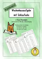 Vorschau - Arbeitsblätter - Wochenhausaufgabe Plus im Zahlenraum bis 100 ohne ZÜ - Deckblatt