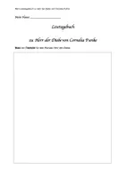 Vorschau - Arbeitsblätter - Lesetagebuch Herr der Diebe - Deckblatt