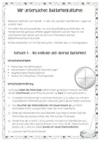 Vorschau - Unterrichtsreihen - Laborheft - Bakterienkulturen - Seite 1