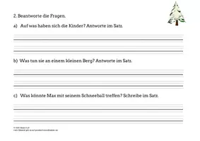 Vorschau - Arbeitsblätter - Übungen für den Deutschunterricht "Winter" – Klasse 4 - Seite 2