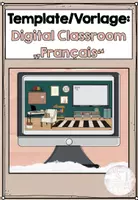 Vorschau - Interaktives Material - Vorlage/Template: Digitales Klassenzimmer "Français" (Französisch) - Deckblatt