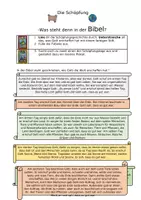 Vorschau - Arbeitsblätter - Schöpfung in der Bibel - Deckblatt