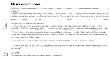 Vorschau - Arbeitsblätter - Farbe und Gefühl - Gestaltungspraktische Leistungsaufgabe - Deckblatt
