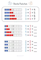 Vorschau - Arbeitsblätter - Starke Päckchen / Plus-Päckchen - Addition ZR 10 - Mathematik Klasse 1 - Seite 1