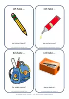 Vorschau - Spiele - Schulsachen - Ich habe ... . Wer hat ...? - Lesespiele - Lesekette - Leseverständnis - Hörverständnis Hörverstehen - Seite 3