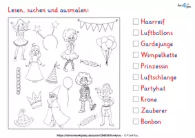 Vorschau - Arbeitsblätter - Lesen, suchen und ausmalen Sparpaket - Seite 2