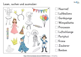Vorschau - Arbeitsblätter - Lesen, suchen und ausmalen Sparpaket - Seite 3