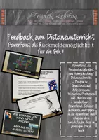 Vorschau - Präsentationen/Tafelbilder - PowerPoint - Rückmeldung aus dem Distanzunterricht für Schüler der Sek 1! Homeschooling! - Deckblatt