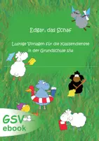 Vorschau - Mal- und Bastelvorlagen - Klassendienste Edgar, das Schaf - schwarzweiß - Deckblatt