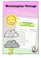 Vorschau - Arbeitsblätter - Wochenplan Vorlage - Deckblatt