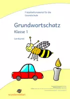 Vorschau - Bildkarten - Grundwortschatz Deutsch Klasse 1 - Nomen - 181 Lernwörter - Lernwörtertraining mit Karteikasten - Freiarbeitskartei Deutsch Klasse 1 - Deckblatt