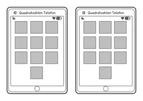 Vorschau - Arbeitsblätter - Mathematik 2: Quadratzahlen Telefon - Seite 1