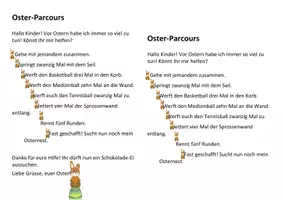 Vorschau - Stundenentwürfe - Sport: Oster-Parcours (sportliches Lesen und Verstehen) - Seite 1