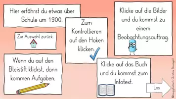 Vorschau - Arbeitsblätter - Interaktive PDF Schule früher und heute im Sachunterricht - Seite 1