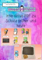 Vorschau - Arbeitsblätter - Interaktive PDF Schule früher und heute im Sachunterricht - Deckblatt
