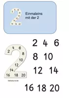 Vorschau - Fördermaterial/Inklusion - Klettmappe Einmaleins 2er Reihe - Seite 1