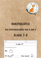 Vorschau - Arbeitsblätter - b und d unterscheiden (visuelle und akustische Analyse) - Seite 3