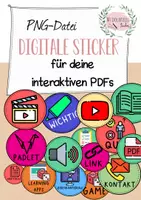 Vorschau - selbst erstellte Cliparts/Grafiken - interaktive PDF - Sticker im PNG-Format für deine eigene PDF - Deckblatt