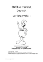 Vorschau - Arbeitsblätter - differenzierte AB zum langen Vokal i - Deckblatt