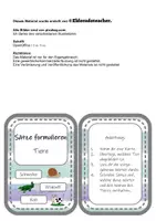 Vorschau - Stationenlernen - Sätze formulieren - Tiere (2fach differenziert) - Seite 1