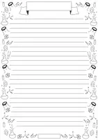 Vorschau - selbst erstellte Cliparts/Grafiken - Notizzettel Linien A5-Format Chemiemotiv - Deckblatt