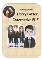 Vorschau - Aufgabenkarten - Interaktive PDF mit "Harry Potter" - Deckblatt