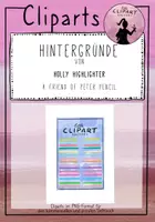 Vorschau - selbst erstellte Cliparts/Grafiken - Clipart Hintergründe Holly Highlighter im Textmarker - Stil Pastell - Deckblatt