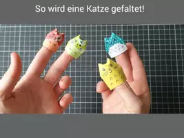 Vorschau - Bildkarten - So wird eine Katze gefaltet! - Deckblatt