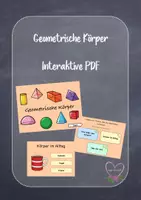 Vorschau - Interaktives Material - Geometrische Körper - interaktive PDF - Deckblatt