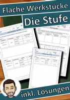 Vorschau - Unterrichtsreihen - Flache Werkstücke - Stufe (auch Homeschooling) - Deckblatt