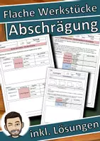 Vorschau - Unterrichtsreihen - Flache Werkstücke - Abschrägung (auch Homeschooling) inkl. Video - Deckblatt