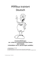 Vorschau - Arbeitsblätter - Übung Artikel zusammengesetzte Nomen - Deckblatt