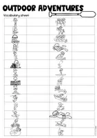 Vorschau - Arbeitsblätter - Vocabulary sheet Outdoor Adventures - Seite 3