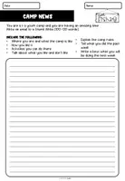 Vorschau - Arbeitsblätter - Outdoor Adventures - Camp News - writing exercise - Seite 1