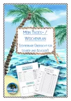Vorschau - Lehrpläne/Lehrermaterial - Editierbare Vorlage Tagesplan/Wochenplan (Homeschooling/ Distanzunterricht) - Deckblatt