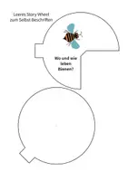 Vorschau - Mal- und Bastelvorlagen - Bastelarbeit Story Wheel - Bienen - auch für Homeschooling - Seite 2