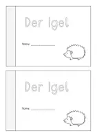Vorschau - Arbeitsblätter - Miniheft und Erarbeitungsmaterial Der Igel - Deckblatt