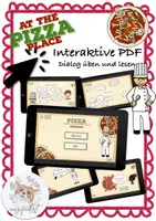 Vorschau - Präsentationen/Tafelbilder - Interaktive PIZZA PDF Dialog üben - Deckblatt