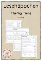 Vorschau - Arbeitsblätter - Lesehäppchen-Paket Klasse 2-4: Tiere, Chalkys, Ameisen, Waldtiere, Berufe - Deckblatt
