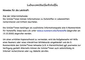 Vorschau - Präsentationen/Tafelbilder - Lebensmittelfarbstoffe kritsch beurteilen - Seite 2