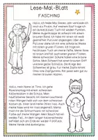 Vorschau - Arbeitsblätter - Lese-Mal-Blätter FASCHING - Seite 3