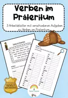 Vorschau - Arbeitsblätter - AB Verben im Präteritum mit Lösungen - Deckblatt