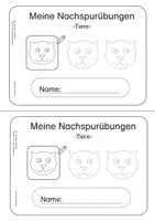 Vorschau - Arbeitsblätter - Kindgerechte Übungen zum Nachspuren- Tiere- - Seite 3
