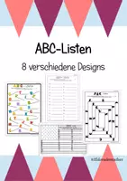 Vorschau - Arbeitsblätter - ABC-Listen (8 verschiedene Designs) - Deckblatt