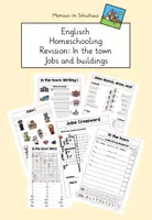 Vorschau - Arbeitsblätter - Homeschooling: Revision Jobs and buildings in the town - Deckblatt