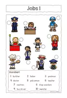 Vorschau - Arbeitsblätter - Homeschooling: Revision Jobs and buildings in the town - Seite 3