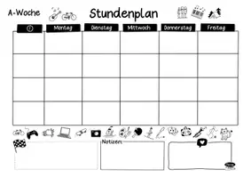 Vorschau - Poster - Stundenplan für Doppelstunden, A- und B-Wochen, Mo-Fr, 4 Zeilen - Seite 3