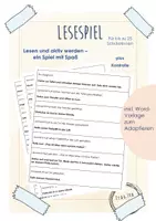 Vorschau - Spiele - Lesespiel mit Aktivitäten ab 2. Klasse - Deckblatt