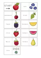 Vorschau - Arbeitsblätter - Domino Obst - 5fach differenziert Anlaute / Silben / Wörter / Sätze - Seite 2